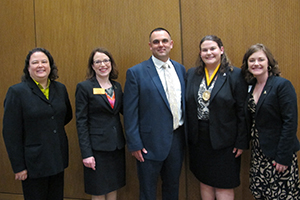 BAP Advisor Tracy Reed, Dean Heather Norris, Jeff Cox, Emily Haas, BB&T Asst. Director Amy Odom