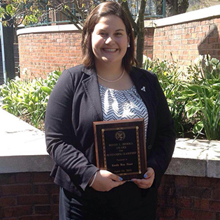 Emily Haas, 2015 Ronny L. Brooks award winner