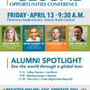 Alumni from Appalachian State University's Walker College of Business will speak at the 10th annual Global Opportunities Conference on Friday, April 13 from 9:30 am to 2:00 pm in the Plemmons Student Union on Appalachian State University's campus.