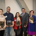 Aneisy Minerva Cardó, center, has earned Appalachian State University's International Graduate Student Award for 2018.