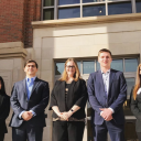 From left are Alia Dahlan, Carson Walsh, Dr. Brandy Hadley, Cooper Haynes and Amanda Kurland