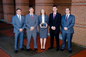 From left are Appalachian undergraduates Mac Shelton, Charles Plummer, Hollie Brown, John Mosser and Jarrett Jacumin