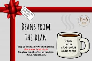 Walker College of Business Beans to offer Beans from the Dean beginning Dec. 7