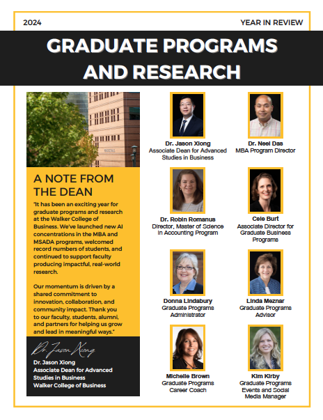 Year in Review: WCOB Graduate Programs and Research
