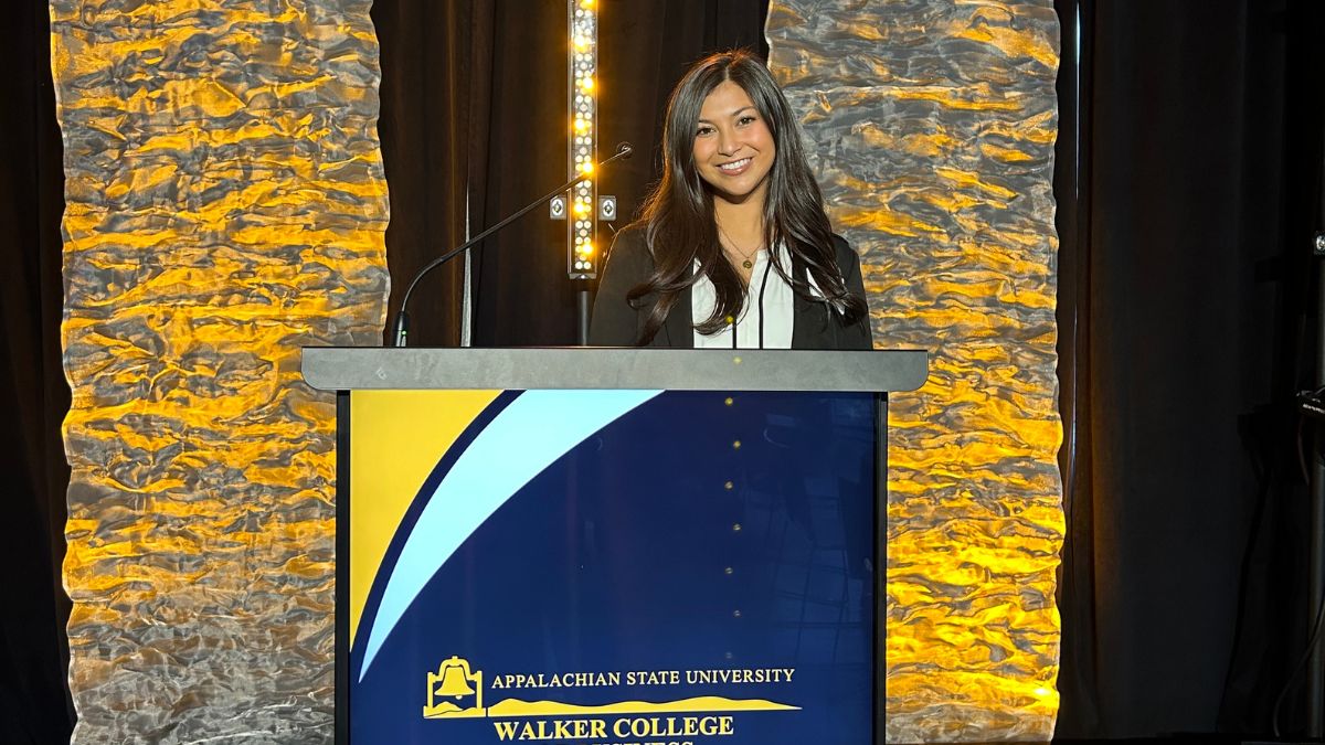 Carmen Concepcion spoke at the 2024 Walker College of Business Scholarship Reception