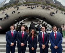 App State students, 2024-2025 Broyhill Fellows, in Chicago