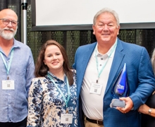 Davis, second from right, receives the Daughtridge Lifetime Achievement Award