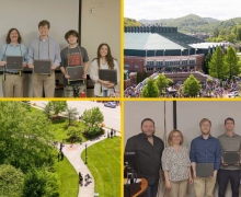 Three economics students earn Brashear Research Prize, four inducted into economics honors society