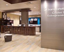 The Center for Entrepreneurship at Appalachian State University houses three offices, a student lounge, a meeting area and incubator office space.