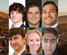Clockwise are: Avery Clark, Graham Gainey, Kyle Kaufman, John Linville, Ashley Meacham, and Connor Perdue