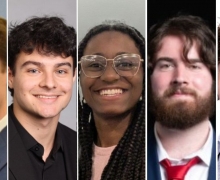 From left are Connor Perdue, Enzo Ramos, Rachel Hamlin, Nicholas Lievano, and Avery Clark