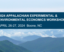Appalachian Experimental and Environmental Economics Workshop to be held April 26-27