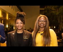 The 2022–23 Fleming Scholars are pictured at the Fleming Scholarship Recognition Reception held at App State’s Plemmons Student Union on Oct. 28. From left to right: Tony Harris II, Amani Stanley, Zha’Monét Gray and David Tyler Itson. 