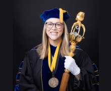Alumna, finance professor to serve as Macebearer for May 11 Commencement Ceremony