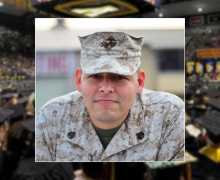 Victor Salgado as a sergeant in the United States Marine Corps