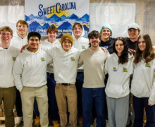 Student members of ASE, founders of Carolina Sweet Water, at their first-ever production run