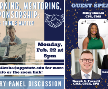 Accounting students to host young alumni for virtual panel discussion on networking, mentoring and sponsorship