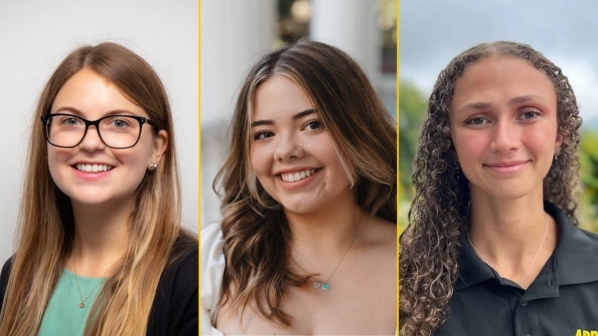 From left are Emily Charlip, Karlee Cook, and Anna Silva