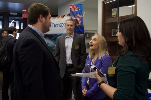 Graduate students at Appalachian's first-ever graduate career fair for business students