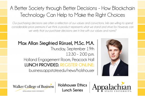 Holshouser Ethics to present lunch and learn on sustainable business topic Sept. 19