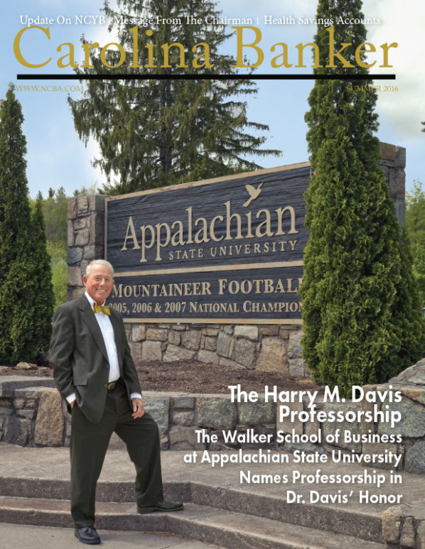 Harry Davis featured in Carolina Banker, professorship to be named in his honor