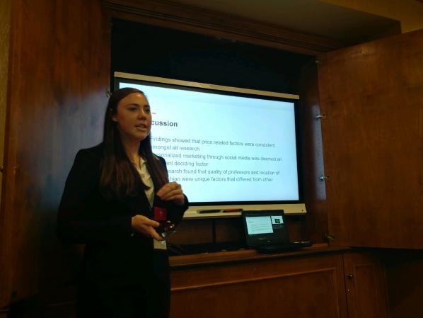 Walker College of Business honor student presents research at Atlantic Marketing Association Annual Conference