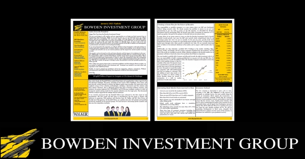  Bowden Investment Group releases January 2022 update