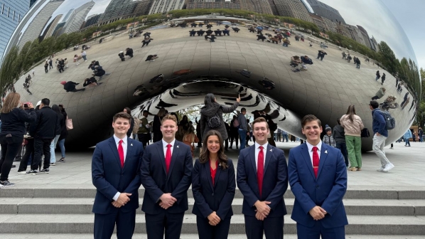 App State students, 2024-2025 Broyhill Fellows, in Chicago