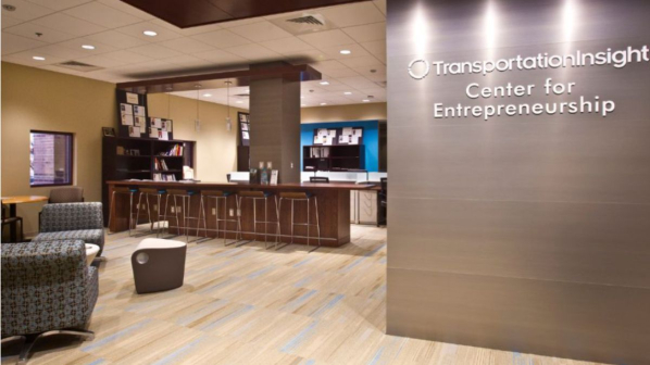 The Center for Entrepreneurship at Appalachian State University houses three offices, a student lounge, a meeting area and incubator office space.