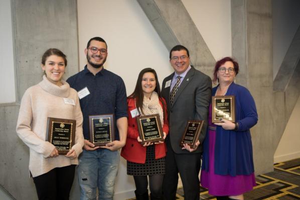 Aneisy Minerva Cardó, center, has earned Appalachian State University's International Graduate Student Award for 2018.