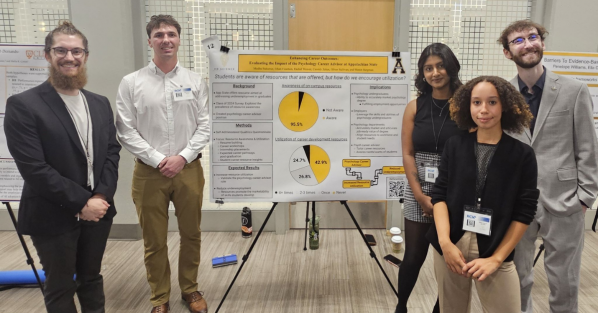 Cassidy Zekas, left, with fellow researchers at the University of Tennessee at Chattanooga 