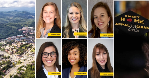 Six business students at Appalachian State University named junior marshals