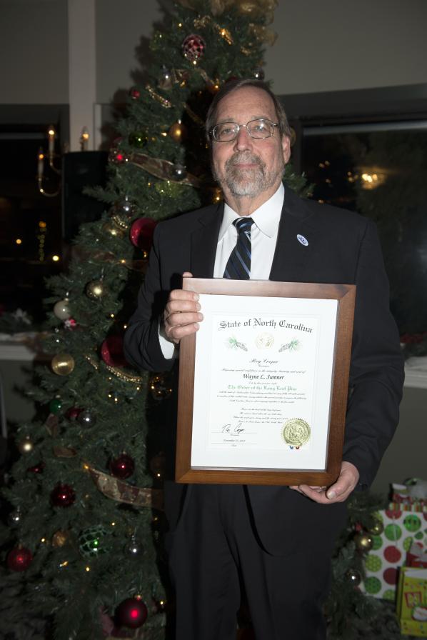 Appalachian alumnus Wayne Sumner, recipient of the Order of the Long Leaf award. Photo submitted