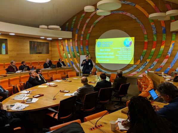 Dr. Joseph Cazier, director of Appalachian's Center for Analytics Research and Education, presenting at the United Nations’ Food and Agriculture Organization event