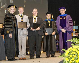 W. H. Plemmons Medallion recipients with Chancellor Everts