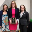 Hollie Brown, center, is one of four Walker College students who were honored during Appalachian's Leadership & Legacy Awards Ceremony