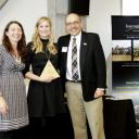 2009 alumna Sarah Freed, center, was honored for her exceptional positive international impact during the 2016 Walker College International Awards Celebration