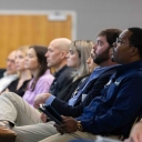 App State has been named a national — and international — leader for business education in 2024–25, receiving recognitions from U.S. News & World Report, The Princeton Review, Forbes magazine, Fortune magazine and CEO Magazine. Pictured are attendees at the 2023 Business for Good event, hosted by App State’s Walker College of Business. This annual event highlights sustainable business practices. 