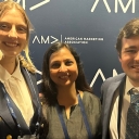 From left are App State AMA Outgoing President Ashley Pearson, Faculty Advisor Lubna Nafees, and AMA President Austin Rich