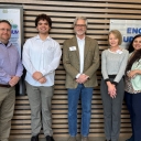 From left are App State representatives at the 2025 Appalachian Research in Business Symposium: Tyler Johnson, Kevin Eller, Hunter Bass, Brian Hasson, Tanga Mohr, Lubna Nafees, and Jason Xiong.