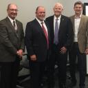 Pictured, from left, are Brantley Center Board Members Neil Annas and Rick Pierce, Art Lyon, and David Marlett