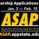 Apply for scholarships through ASAP — Appalachian Scholarship Application Portal — through Feb. 15