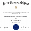 Beta Gamma Sigma Certificate