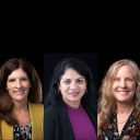 The five Appalachian State University faculty who were accepted into and participated in the virtual 2021 BRIDGES Academic Leadership for Women program sponsored by the University of North Carolina at Chapel Hill. Pictured, from left to right, are Melissa Bryan; Dr. Melissa Gutschall; Dr. Lakshmi Iyer; Dr. Amy Milsom; and Dr. Trina Palmer. 