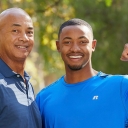 Appalachian State University alumnus and former Mountaineers basketball player Frank Eaves ’16, right, and his father, Jerry Eaves — a former NBA player and coach who is a current collegiate basketball coach and talk show host in Louisville, Kentucky. The two teamed up to appear on the 32nd season of “The Amazing Race,” currently airing on CBS.