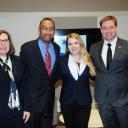 Computer information systems and supply chain management professor Beth Ellington, Charlotte City Councilman James Mitchell, Jr., Emily Turner and Josh Conner at the Institute for Supply Management Carolinas-Virginia Chapter's Spring Conference Student Case Competition