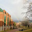 The weather is predictably unpredictable, and -- as Appalachian State University students and faculty can attest -- seemingly more so in Boone, North Carolina, than in other locales. A February morning is captured in this photo by MBA alumnus and Appalachian assistant marketing director Chris Grulke '18. Grulke snapped the picture of Peacock Hall during unseasonably pleasant weather, around 52 degrees at approximately 10:00 a.m. on February 5, 2019. The path to Peacock Hall (and perhaps a pot of gold?) is b