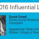 2016 Influential Leader Sarah Freed