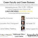 Holshouser Ethics Luncheon on Green Faculty and Green Business to be held January 29
