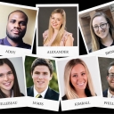 From left, clockwise, are App State summer business interns Wendell Addy, Callie Alexander, Ashley Brim, Logan Phillips, Haley Kimball, Sean Janes and Olivia Guillebeau